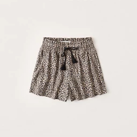 Abercrombie leopard linen shorts small - Picture 1 of 4